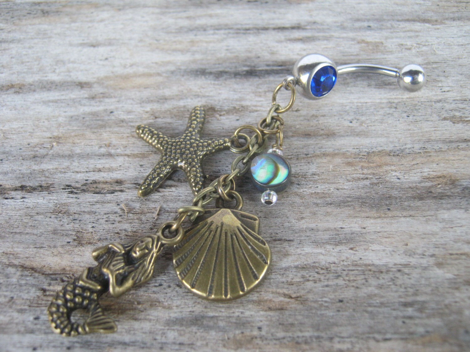 Mermaid belly button ring hot sale