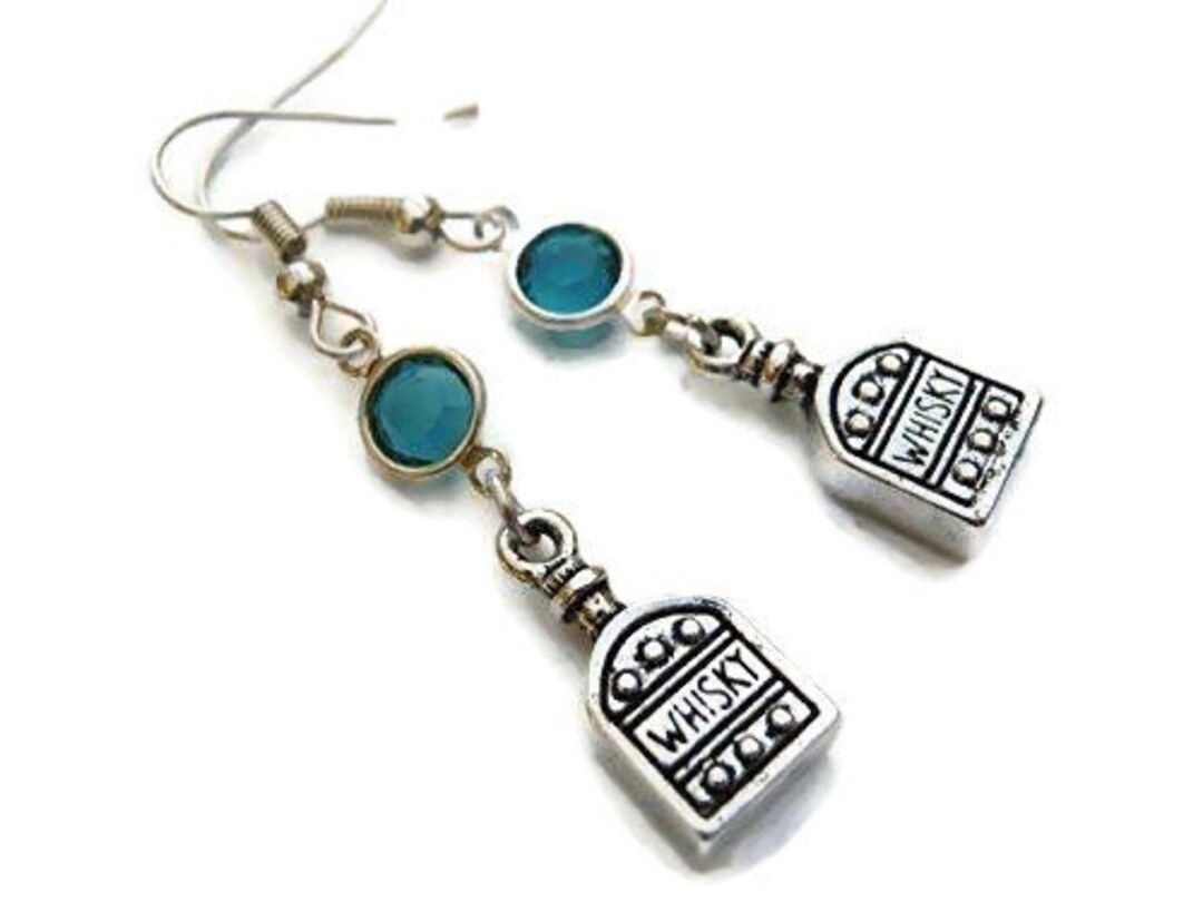 Whisky Birthstone Earrings, Peronalized Bartender Earrings on ...