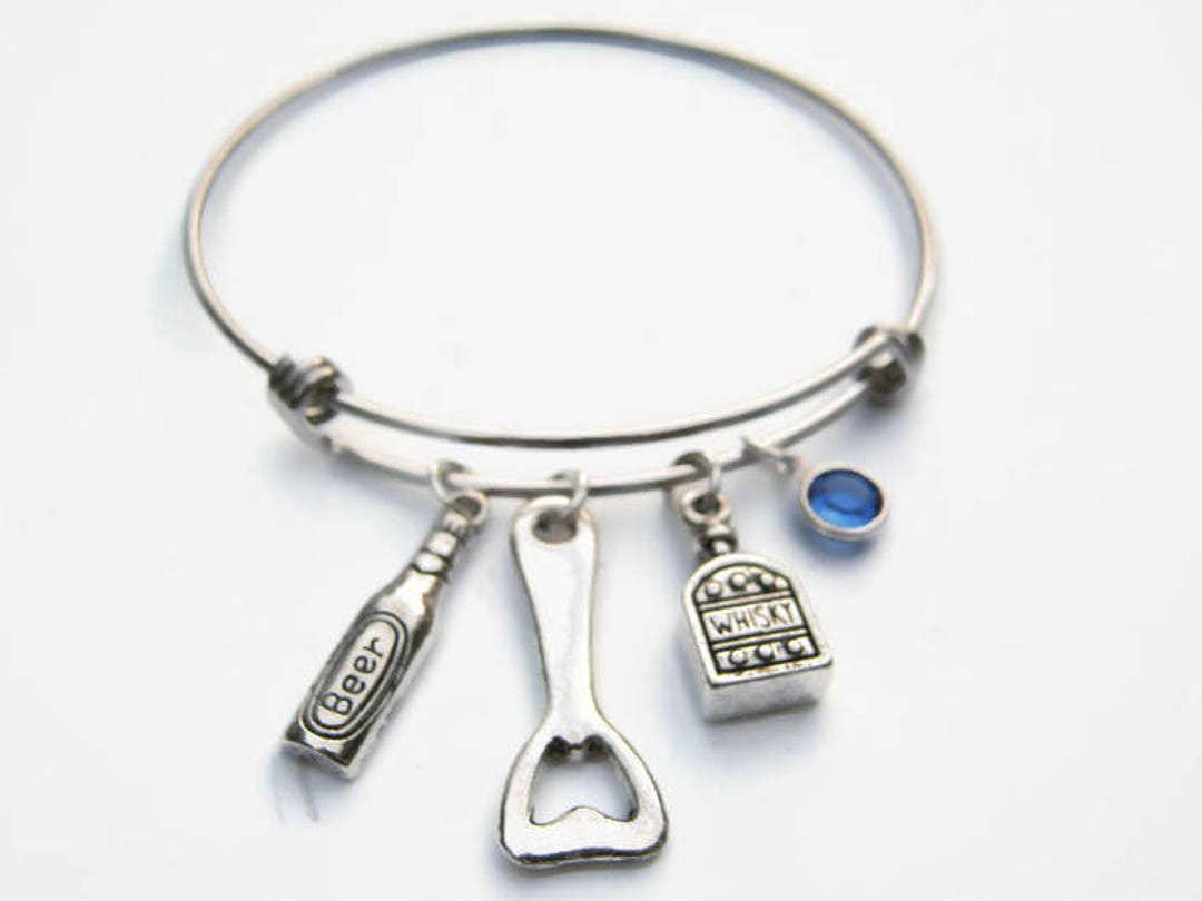 Personalized Bartender Bracelet, Expandable Bangle Bracelet, Stainless ...