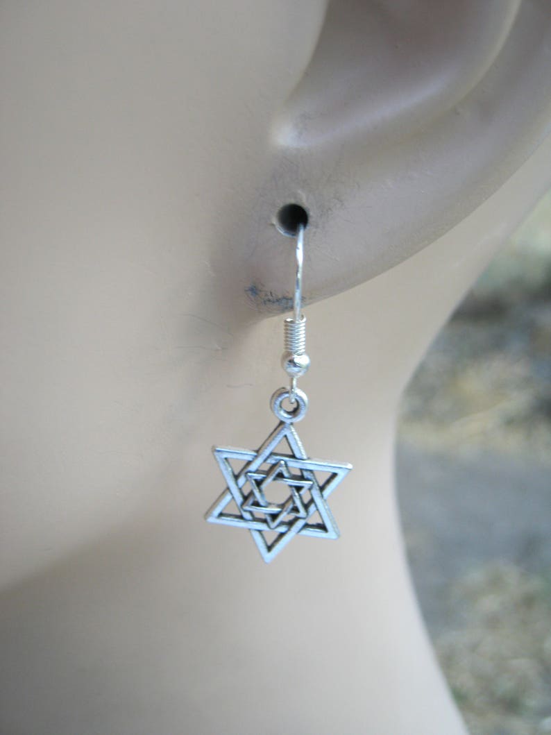 Star of David Earrings Religious Earrings Jewish Earrings Etsy
