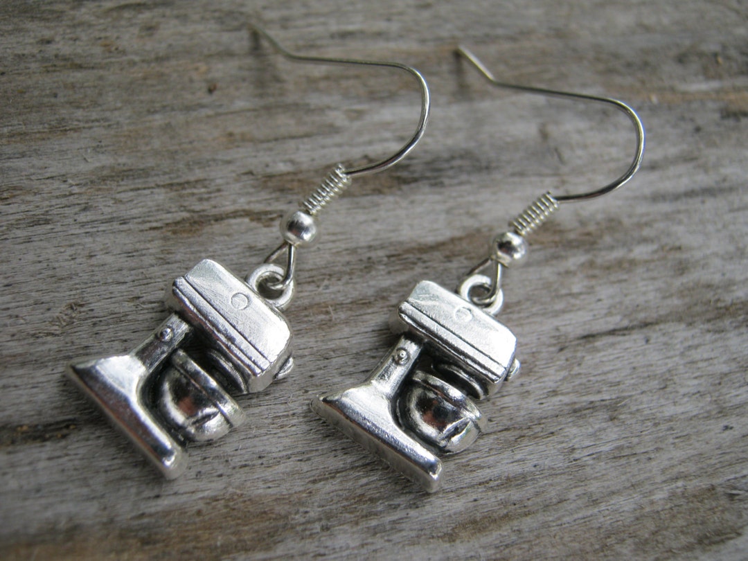 Stand Mixer Earrings, Antiqued Silver Earrings, Baker Earrings, Chef