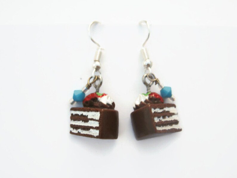 Cake Slice Earrings Acrylic Food Charm Earrings Personalized Etsy
