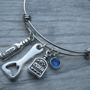 Personalized Bartender Bracelet, Expandable Bangle Bracelet, Stainless ...