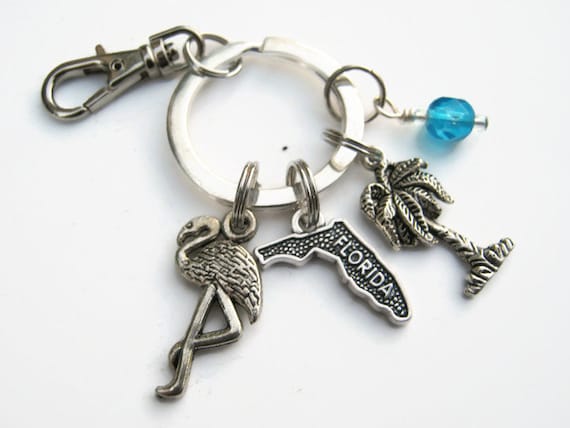 Florida US State Map Charm Pendant in 10k Yellow Gold