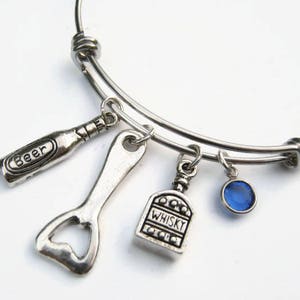 Personalized Bartender Bracelet, Expandable Bangle Bracelet, Stainless ...