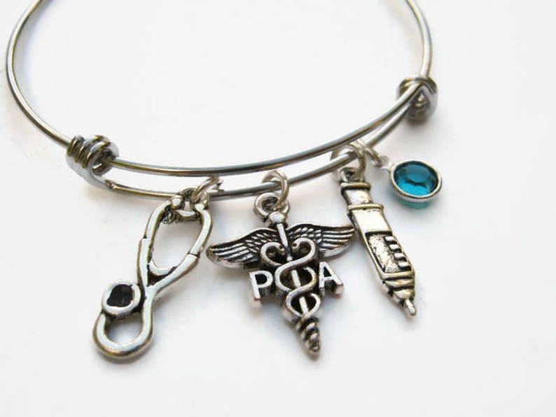 Personalized Physician Assistant Bracelet Expandable Bangle Etsy