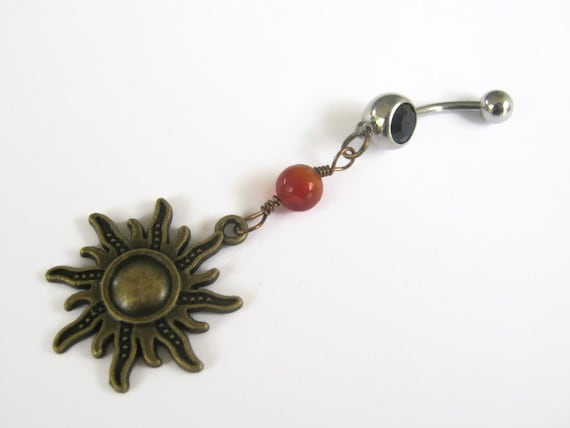 Carnelian belly ring discount