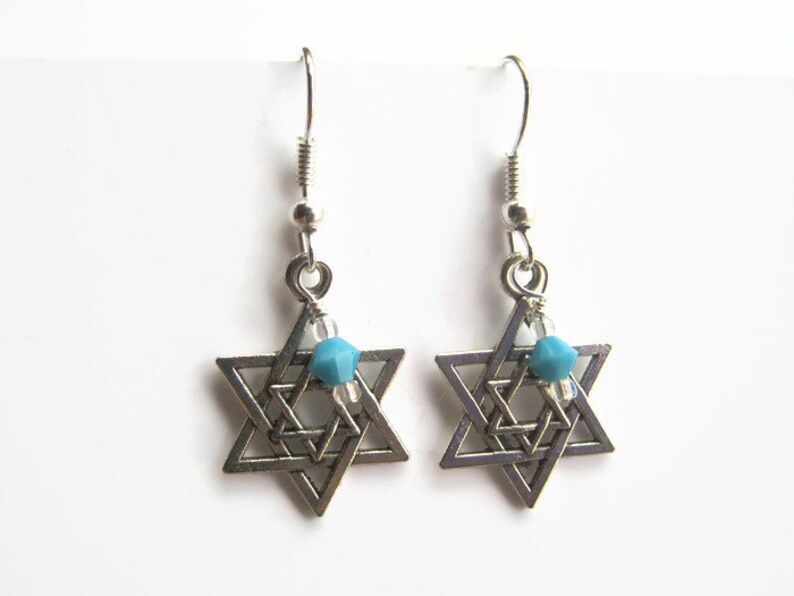 Star of David Earrings Religious Earrings Jewish Earrings Etsy