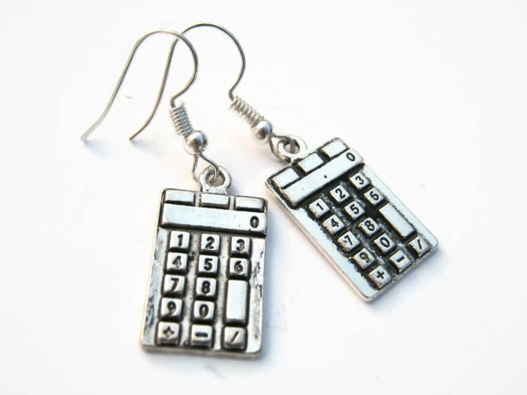 Calculator Earrings Personalized Retro Earrings Career Hobby Etsy