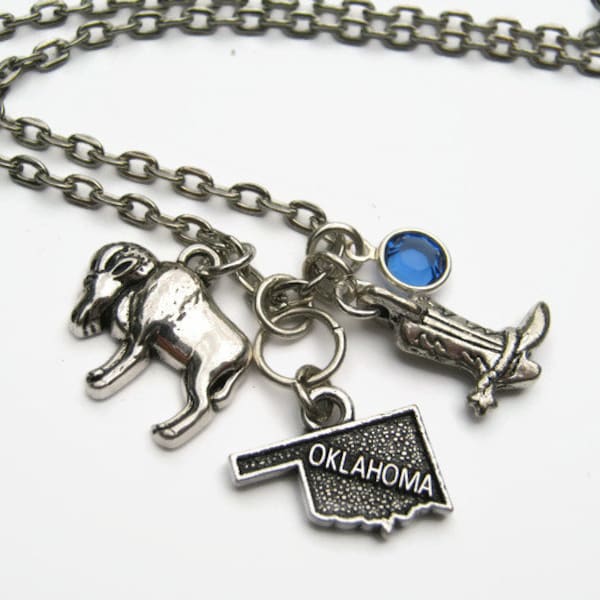 Oklahoma Necklace Etsy