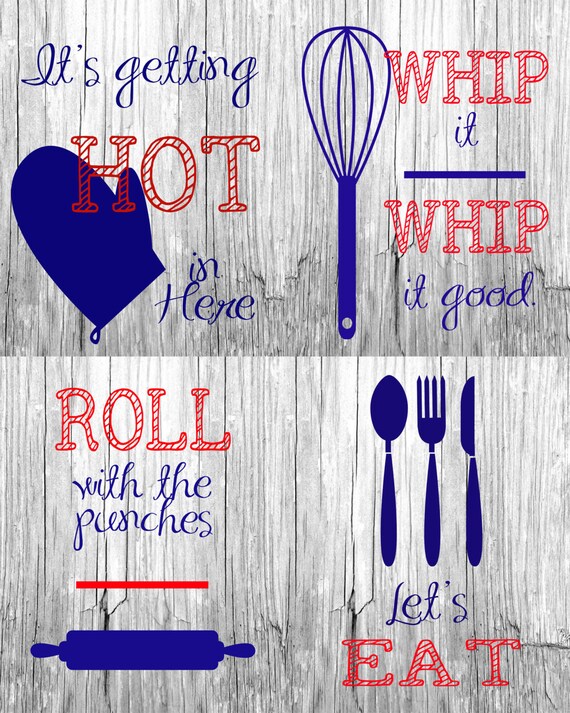 Items similar to Kitchen Art! (4) 8X10 digital files on Etsy