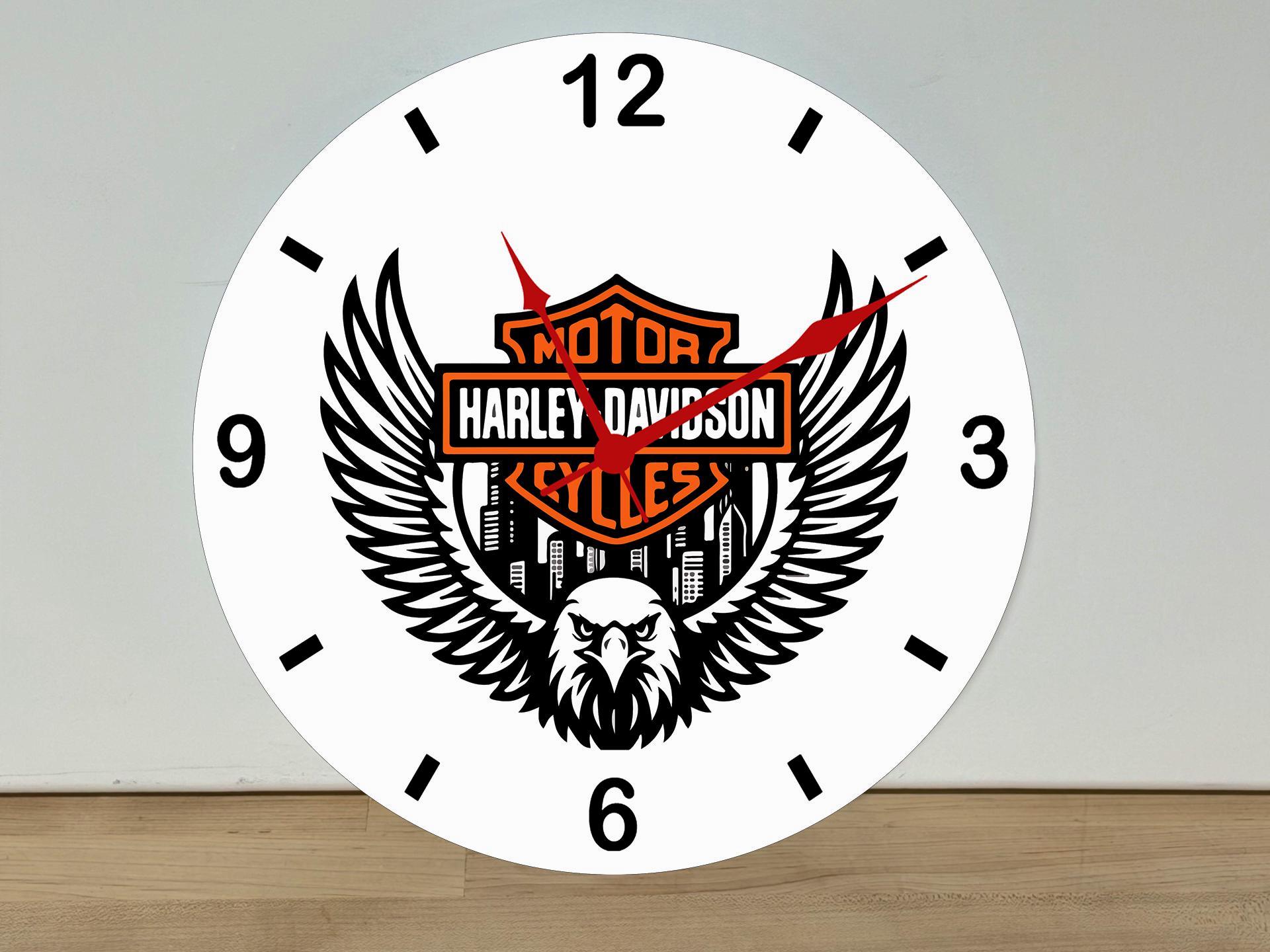 Harley Davidson Wall Clock – Motorcycle Wall Art Home Decor - 11.5