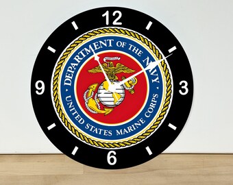 United States Department of the Navy Logo Wall Clock – Art Home Decor - Acrylic Print - 11.5" Diameter - Custom Made in the United States