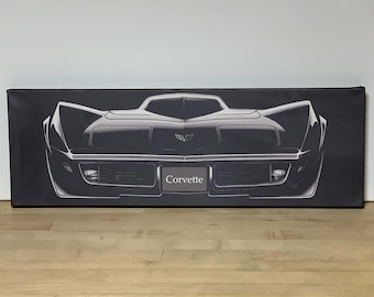 Chevrolet Corvette Front End - Canvas UV Print – Automotive Wall Art Home Decor - Custom Made in the United States