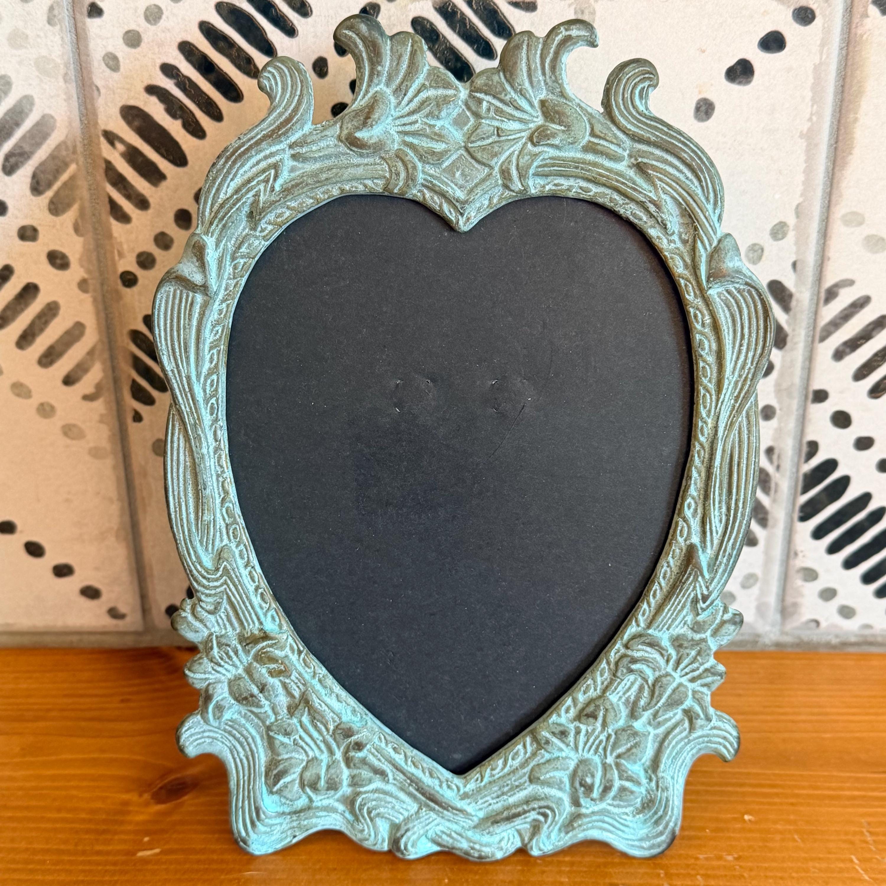 Vintage Brass Heart Frame - Etsy
