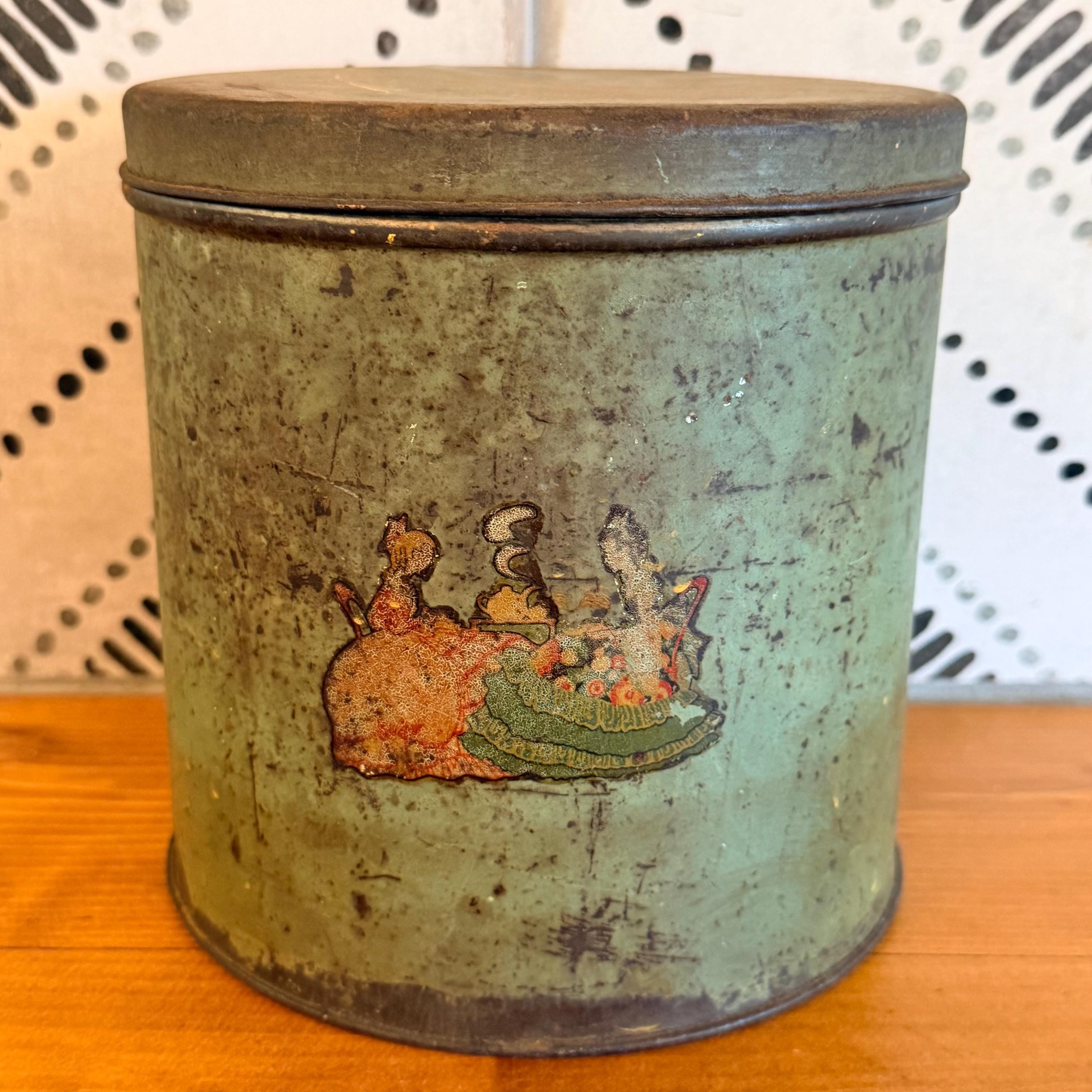 Antique Green Canister - Etsy