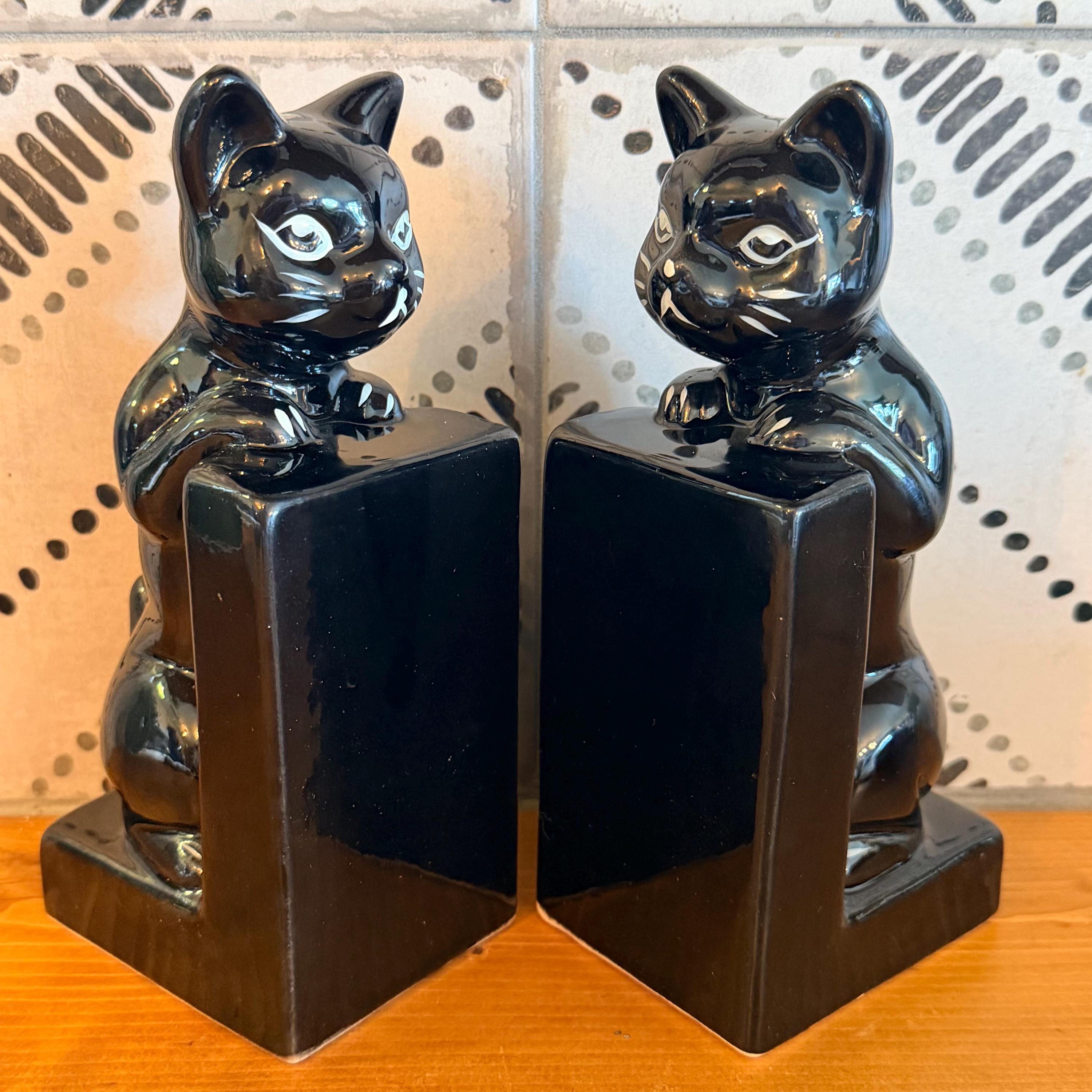Ceramic Black Cat Figurine - Etsy