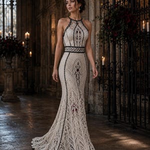 Gothic Cathedral Bride Crochet Wedding Dress Pattern (Digital Download)