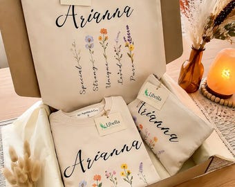 Kit de Presente Personalizado para Mulheres – Camiseta, Bolsa e Nécessaire Personalizadas
