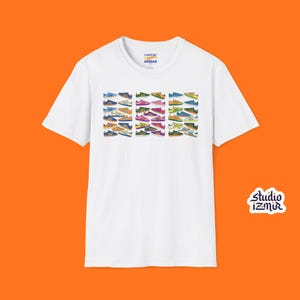 Mom sneakershirt, kleurrijke print samba-sneakers, sneakerheadcadeau