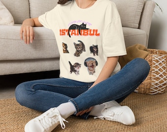 Camiseta Estambul Ciudad de Gatos / Camiseta con lindos gatos callejeros turcos, Regalo divertido para amantes de los gatitos, Recuerdo de Estambul, Camiseta de viaje, Mamá de gatos