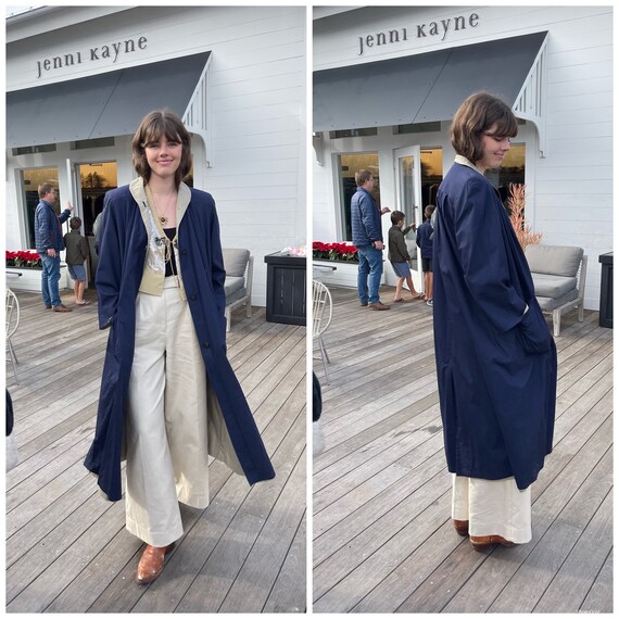 Valentino Made in Italy Vintage Navy Raincoat Oversize Look M - Etsy