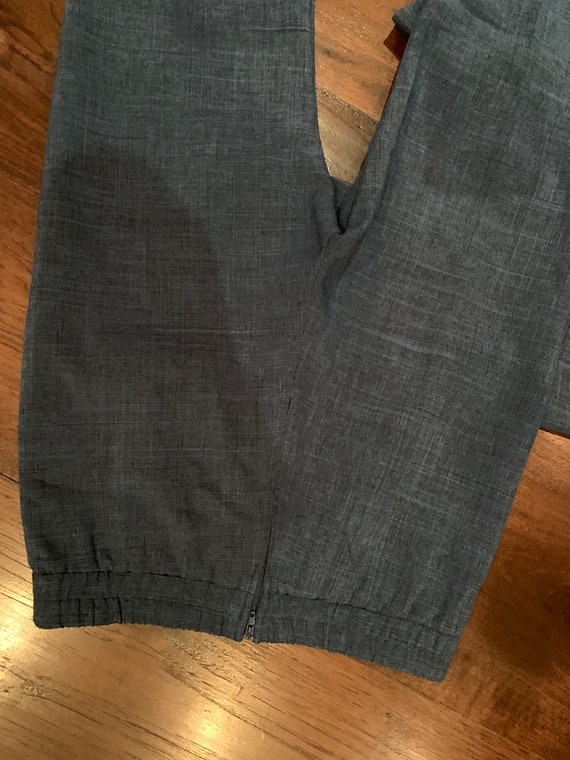 Vintage 80s 90s blue chambray pants suit blazer h… - image 8