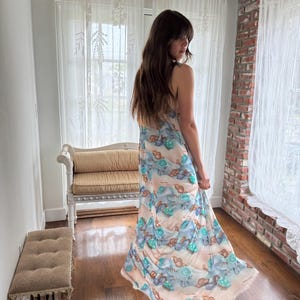 Jaren 70 Maxi-jurk Spaghettibandjes Flowy Angelic Colourful Goddess S M