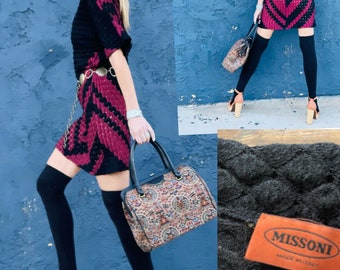 Vintage Missoni made in Italy Minj Dress graphic Chic Italian girl S M