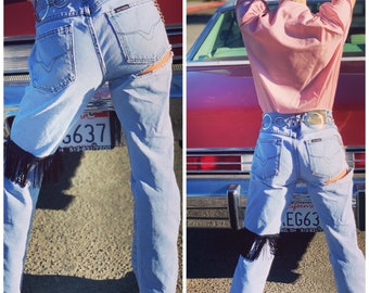 Harley Davidson 90s Bootcut Jeans Fringe denim s