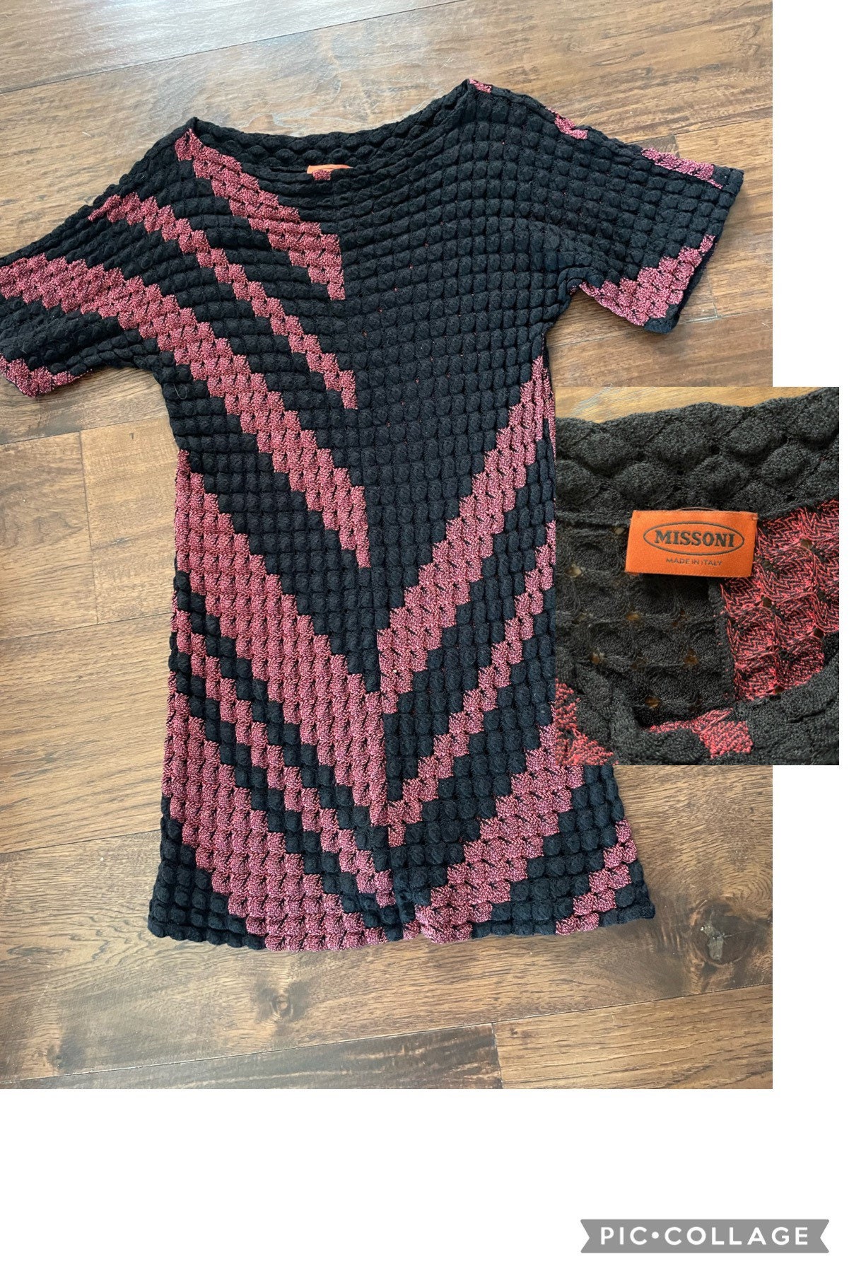 Vintage Missoni Made in Italy Minj Dress Graphic Chic Italian Girl 