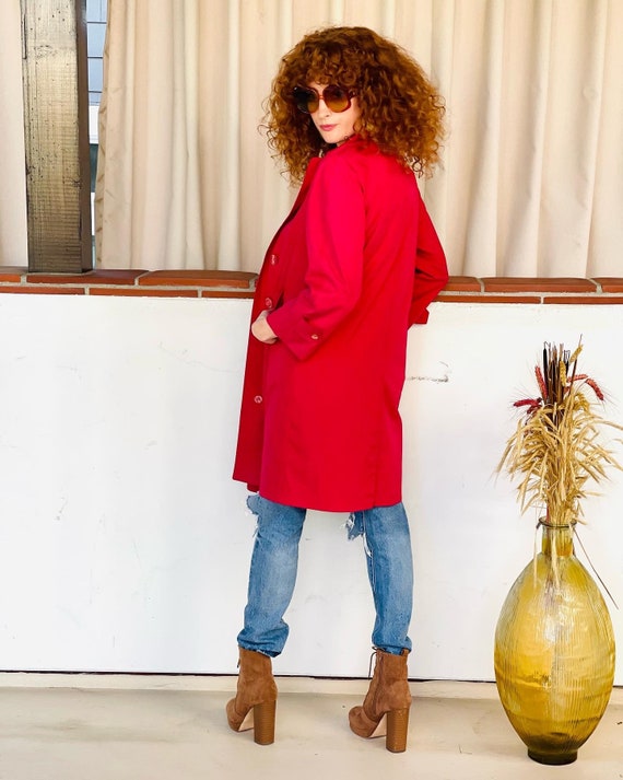 ジャケット・アウター 70s 80s LONDON FOG BALMACAAN COAT 70s 80s Red London Fog Chic Raincoat Outerwear Jacket Coat - Etsy
