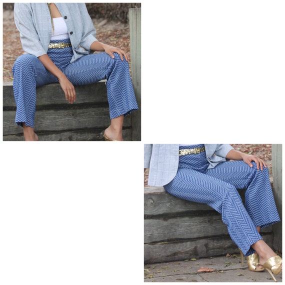 Vintage 70s bell bottoms pants flares Beeline S/M - image 3