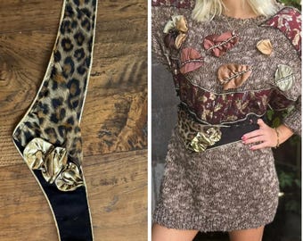 Leatherock Leather Belt Embellished Mob Wife Leopard Women display picture 2