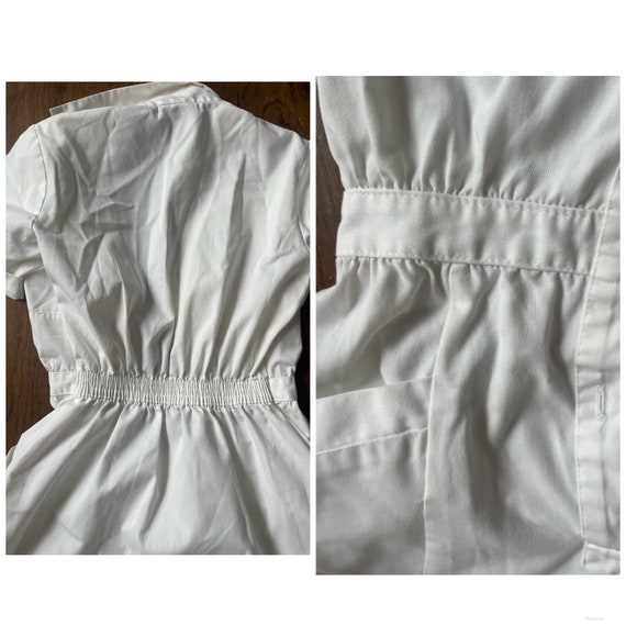 70s 80s White Crisp Feminine Dainty Tennis Dress … - image 8