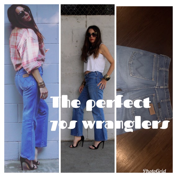 Vintage 70s Wrangler Jeans Denim Bell Bottoms Flar