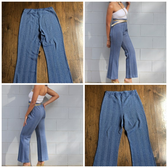 Vintage 70s bell bottoms pants flares Beeline S/M - image 6