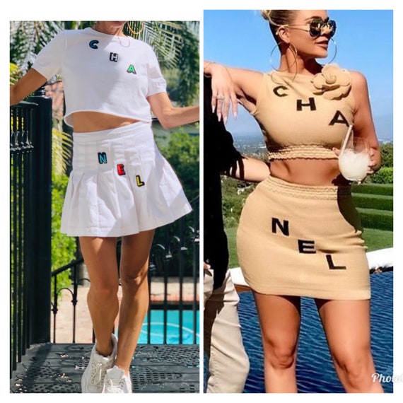 Vintage Upcycle Tennis Skirt Set- 2 piece S