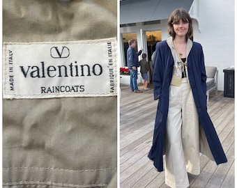 Valentino made in Italy Vintage Navy Raincoat oversize look M