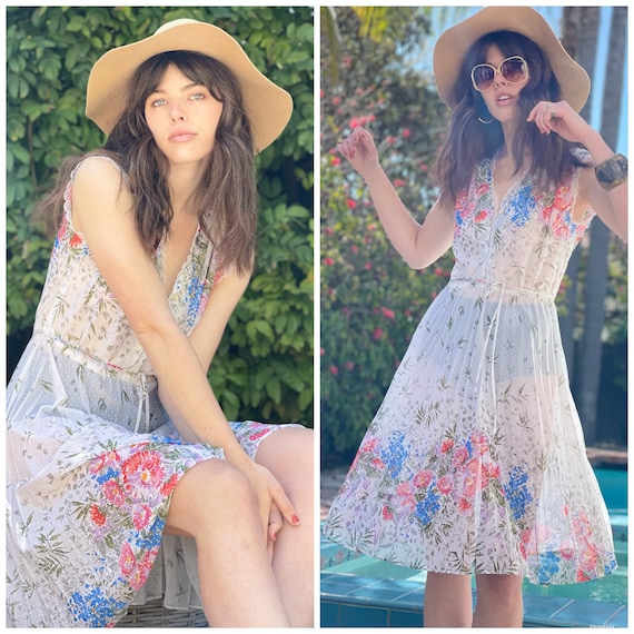 Flower sheer dress 2025
