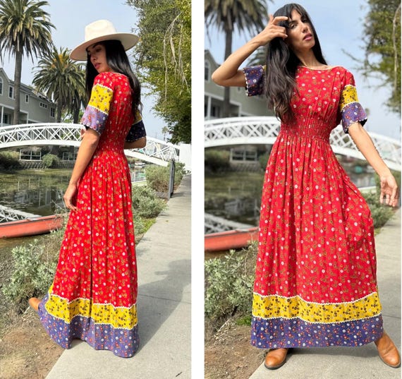 chinese dress ladies Womens Cotton Linen Peasant Maxi Dresses Button Up Long Sleeve Pleated  Tiered Dress Vintage Flowy Swing Tunic Dress at Amazon Women's Clothing  store main image 1