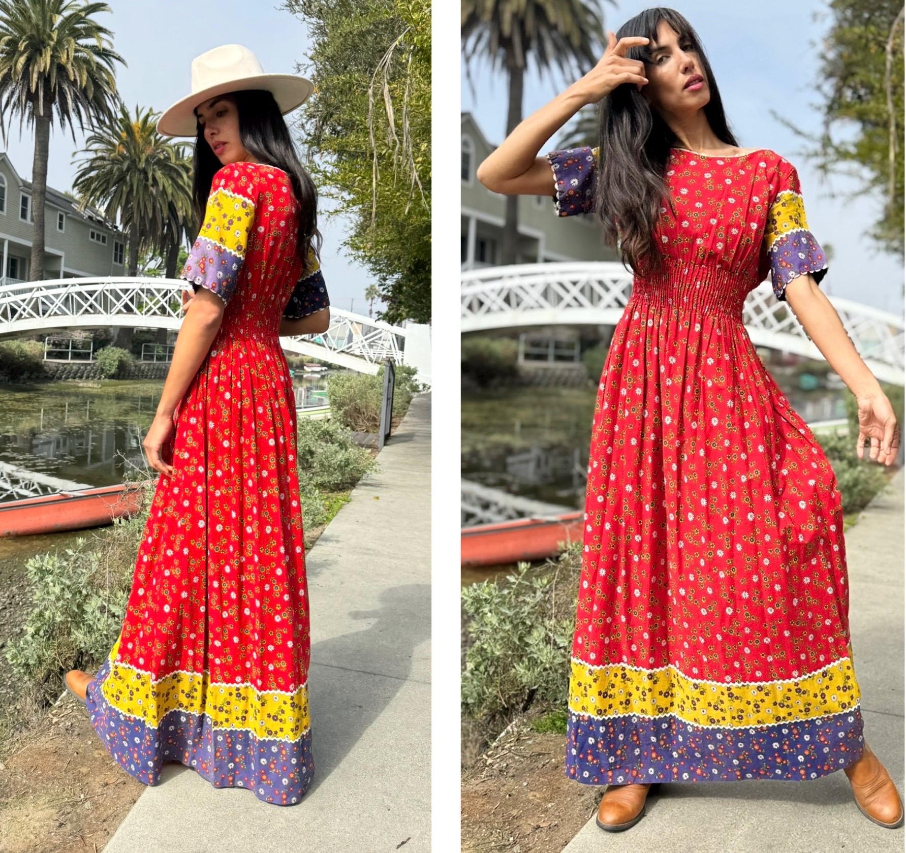 boho floral peasant dress Coven Peasant Dress