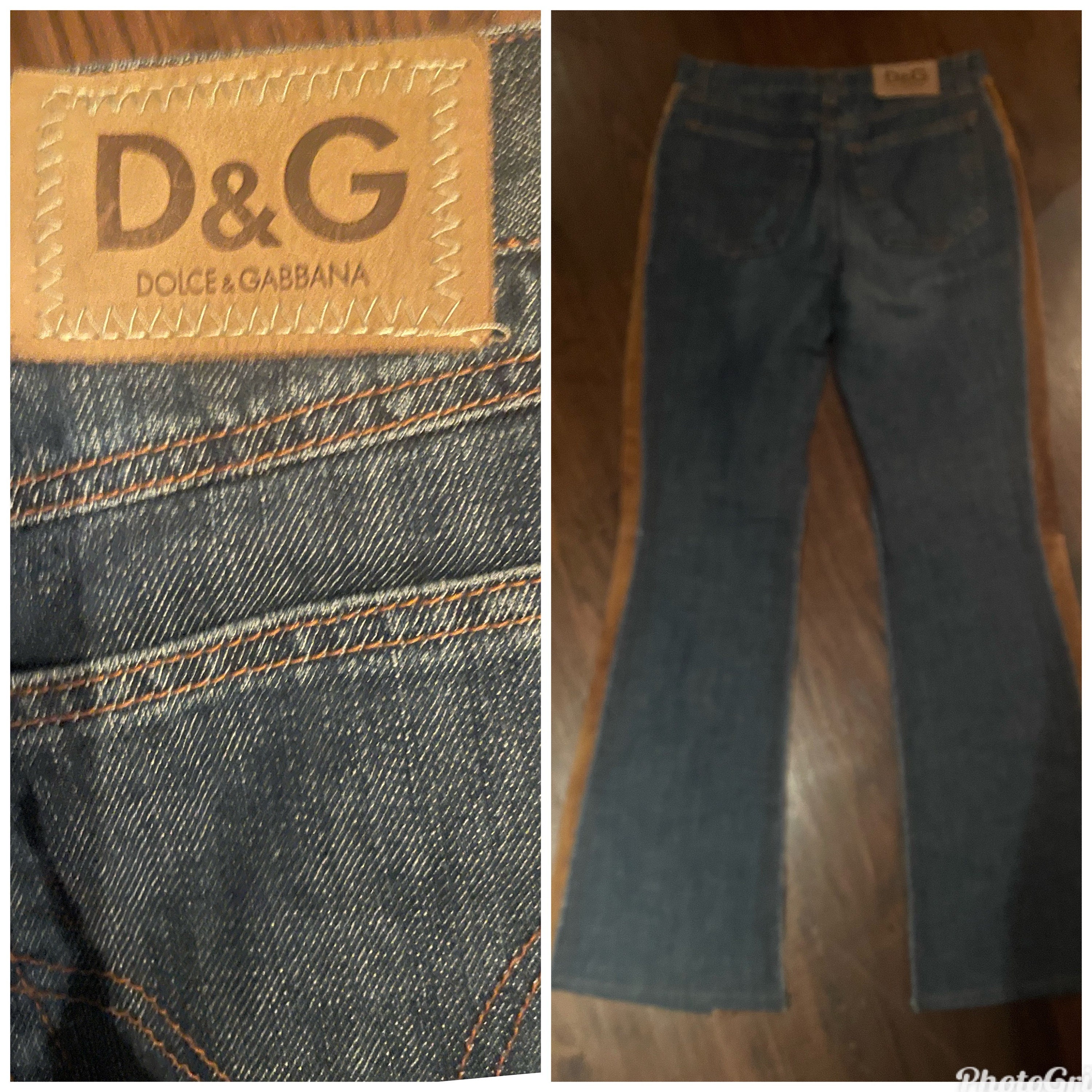 Dolce & Gabbana Jeans With Leather Side Piping SO HOT Flares - Etsy