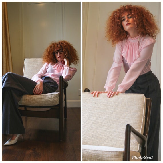 pink sheer blouse