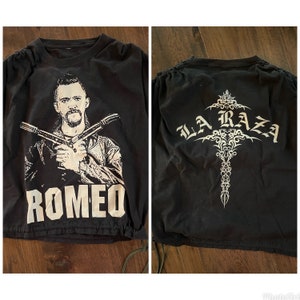 Graphic tee Romeo rocker biker tee Unisex black S M image 6