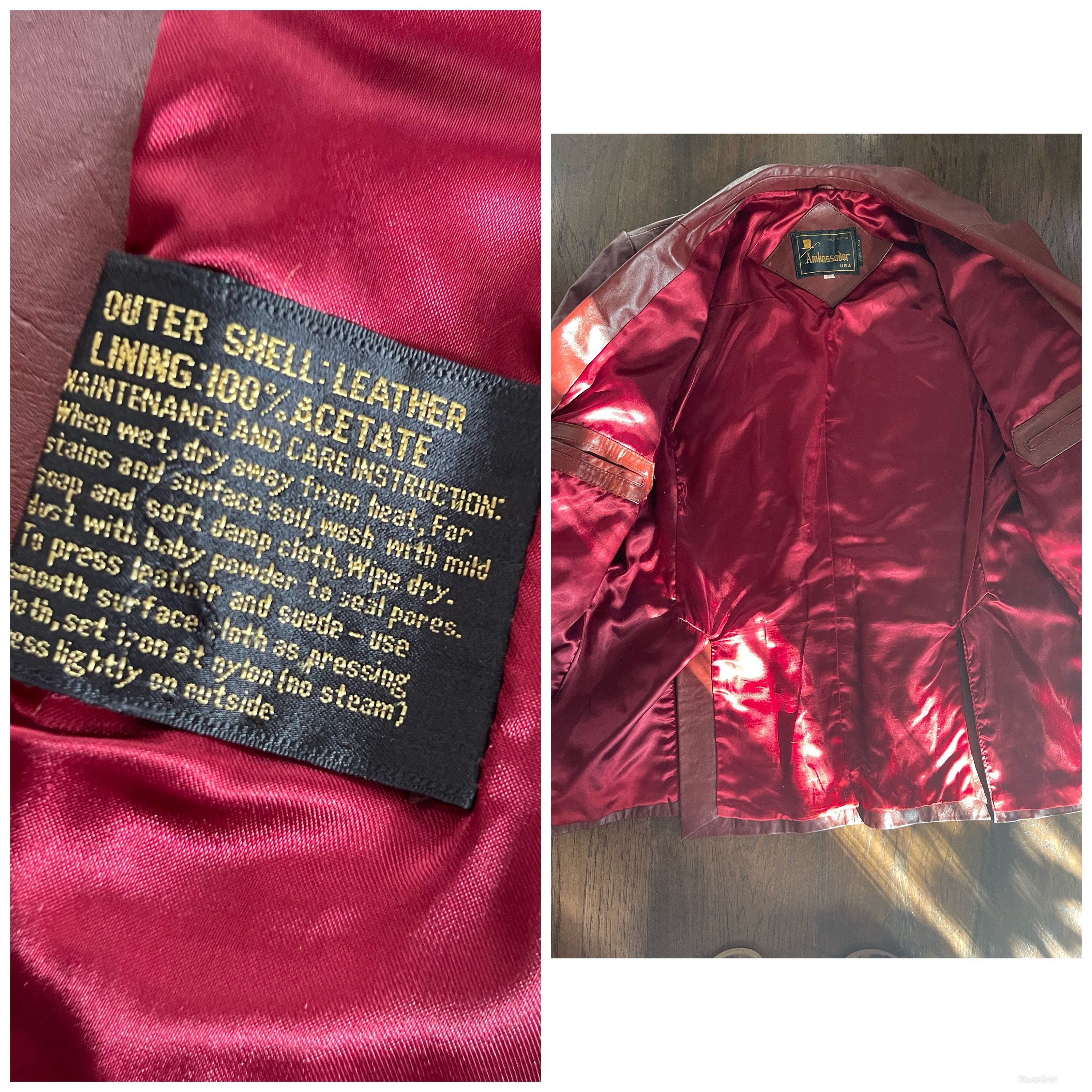 Shell leather deals jacket