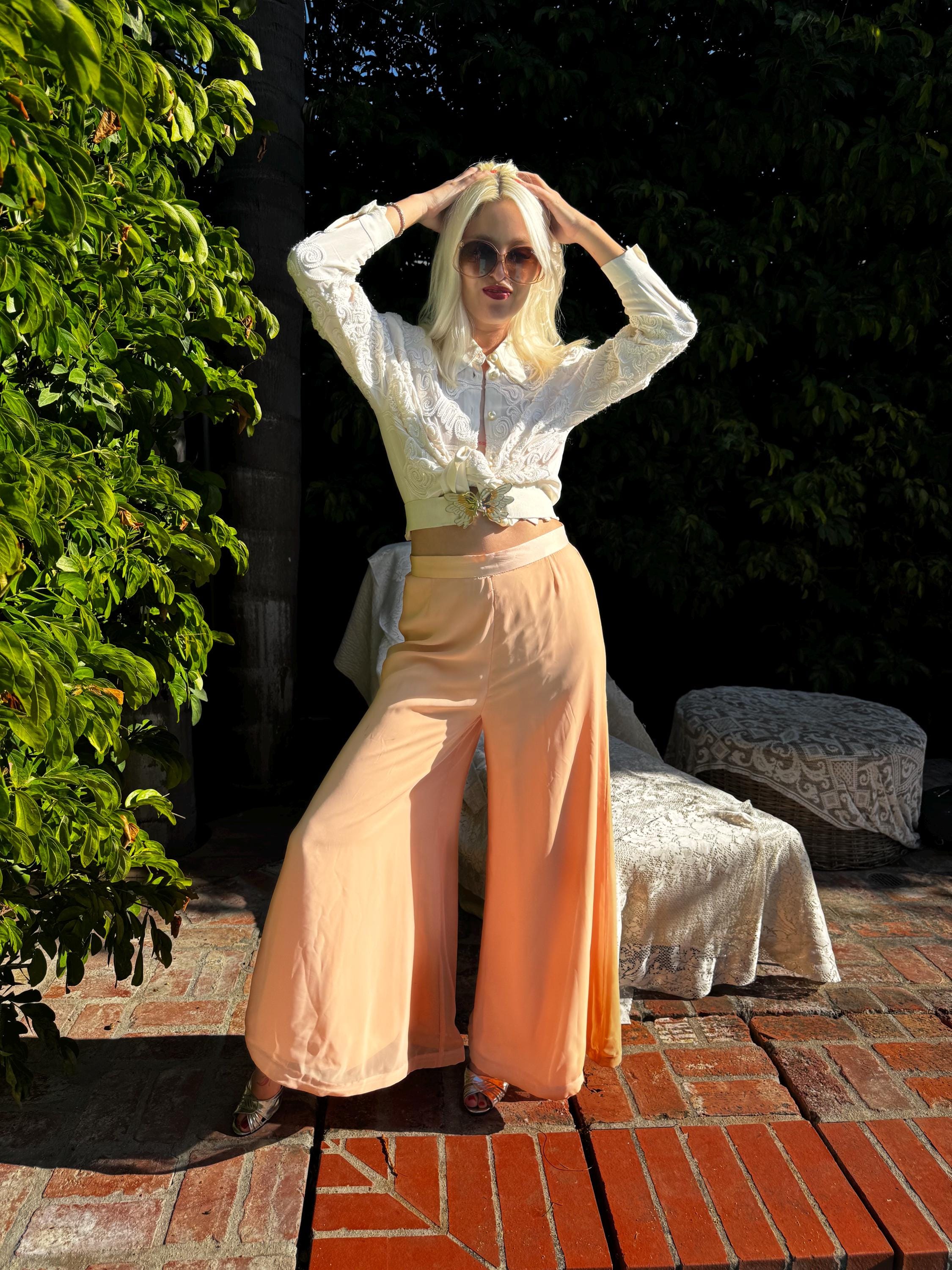 70s Orange Pants - Etsy