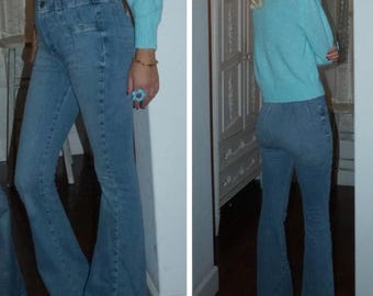 Pantalones vaqueros acampanados de talle alto Free People, estilo años 70, tallas XS, S y 25.