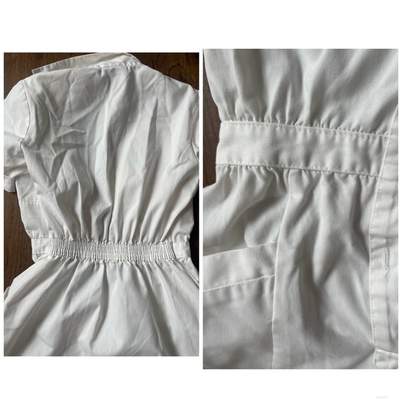70s 80s White Crisp Feminine Dainty Tennis Dress … - image 7