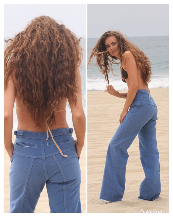 bell bottom jeans in the 70s